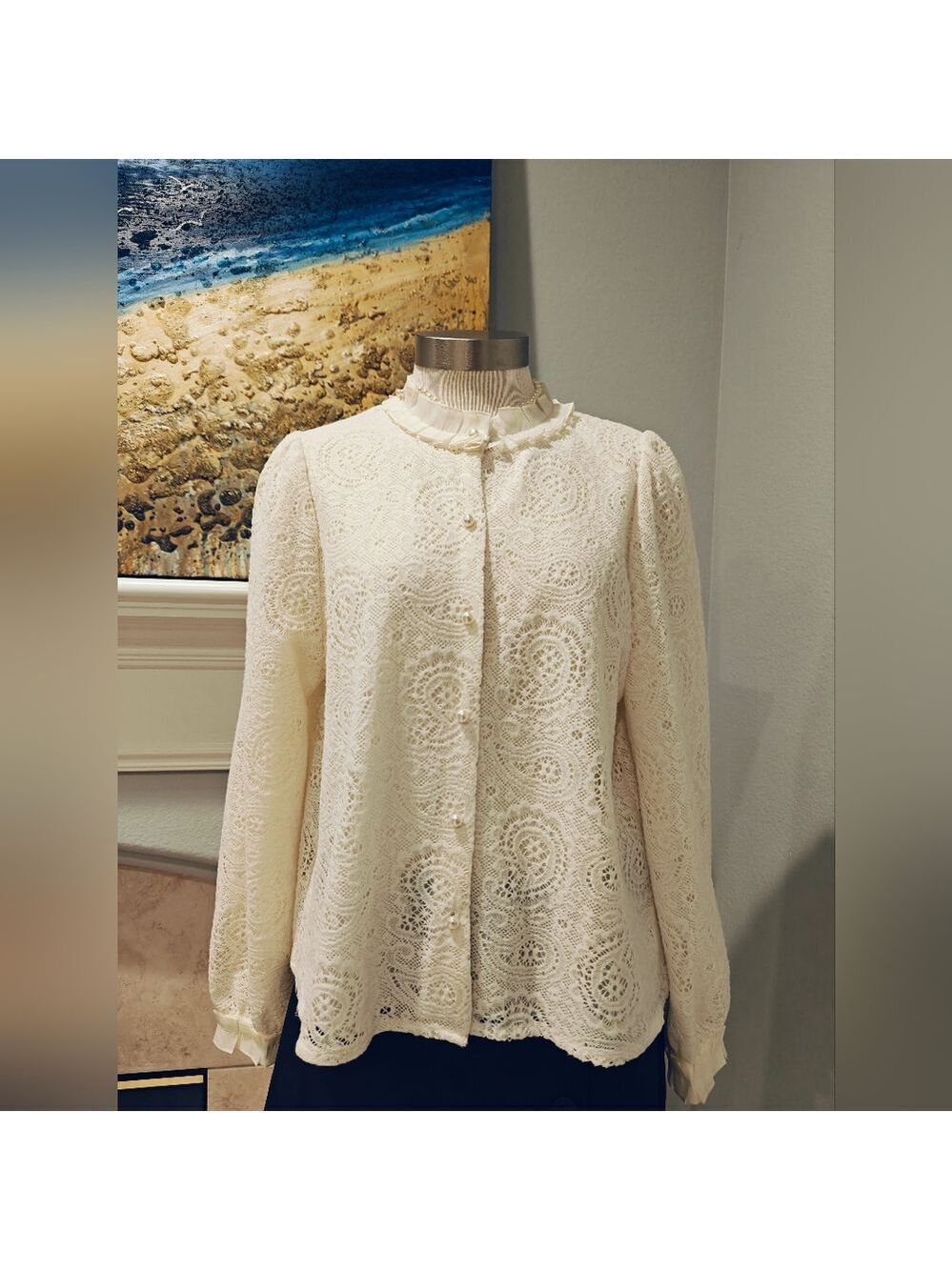 Elegant vintage-inspired lace blouse